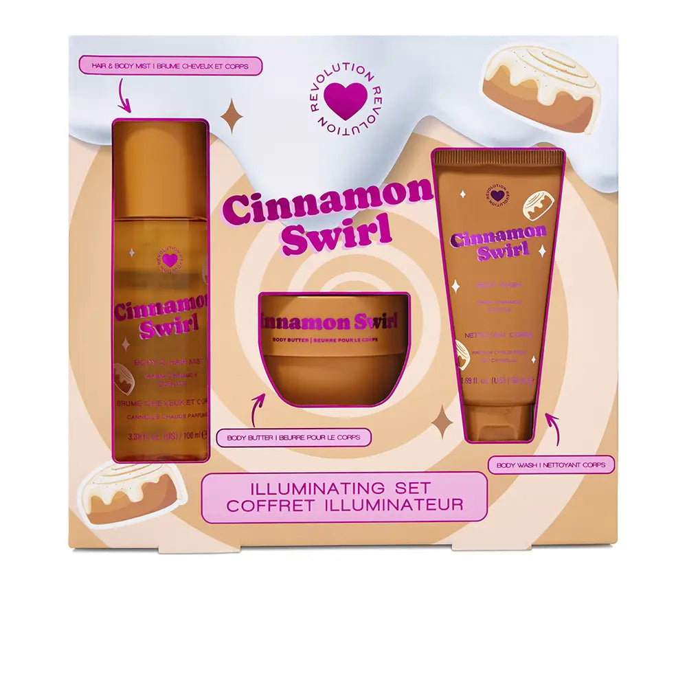 Revolution Make Up I Heart Revolution Cinnamon Swirl Bath & Body Case Perfume Set