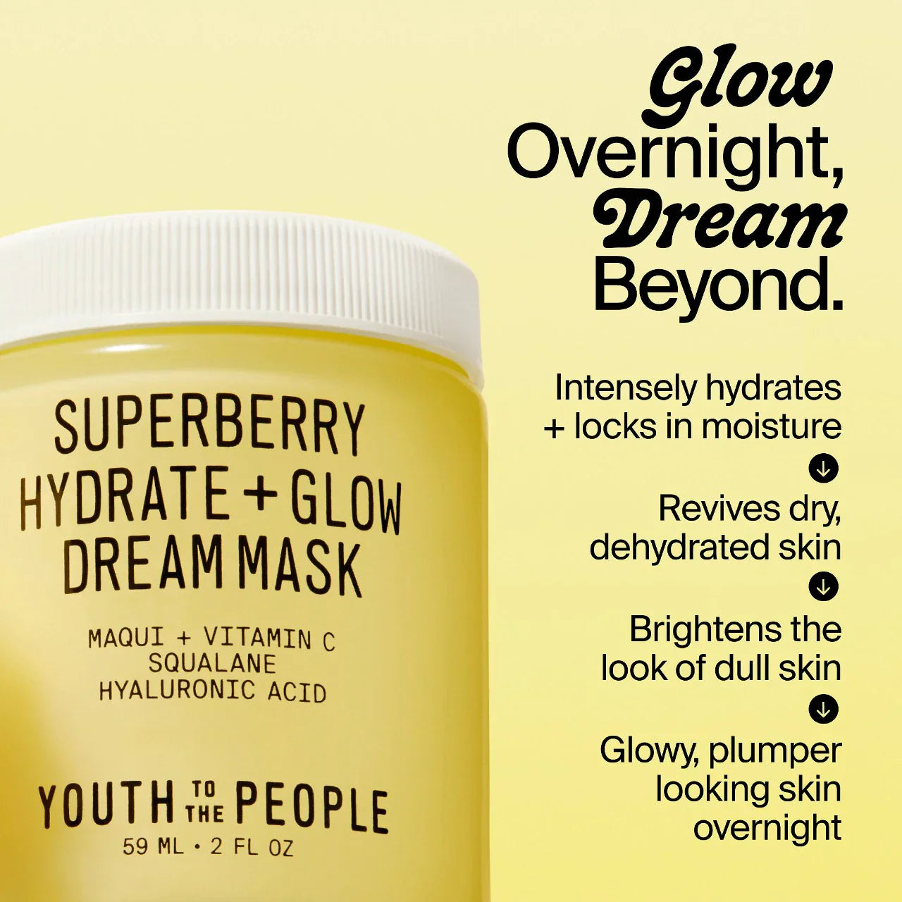 Superberry Hydrate + Glow Dream Night Cream + Mask with Vitamin C