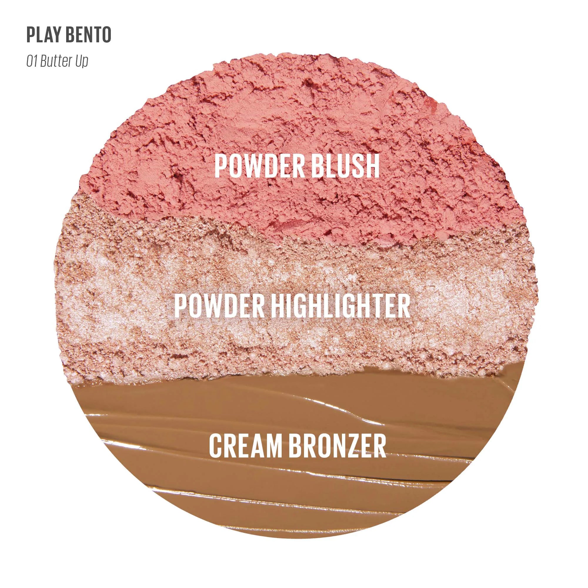 Face Bento Cream Bronzer, Powder Blush & Highlighter Sculpting Trio