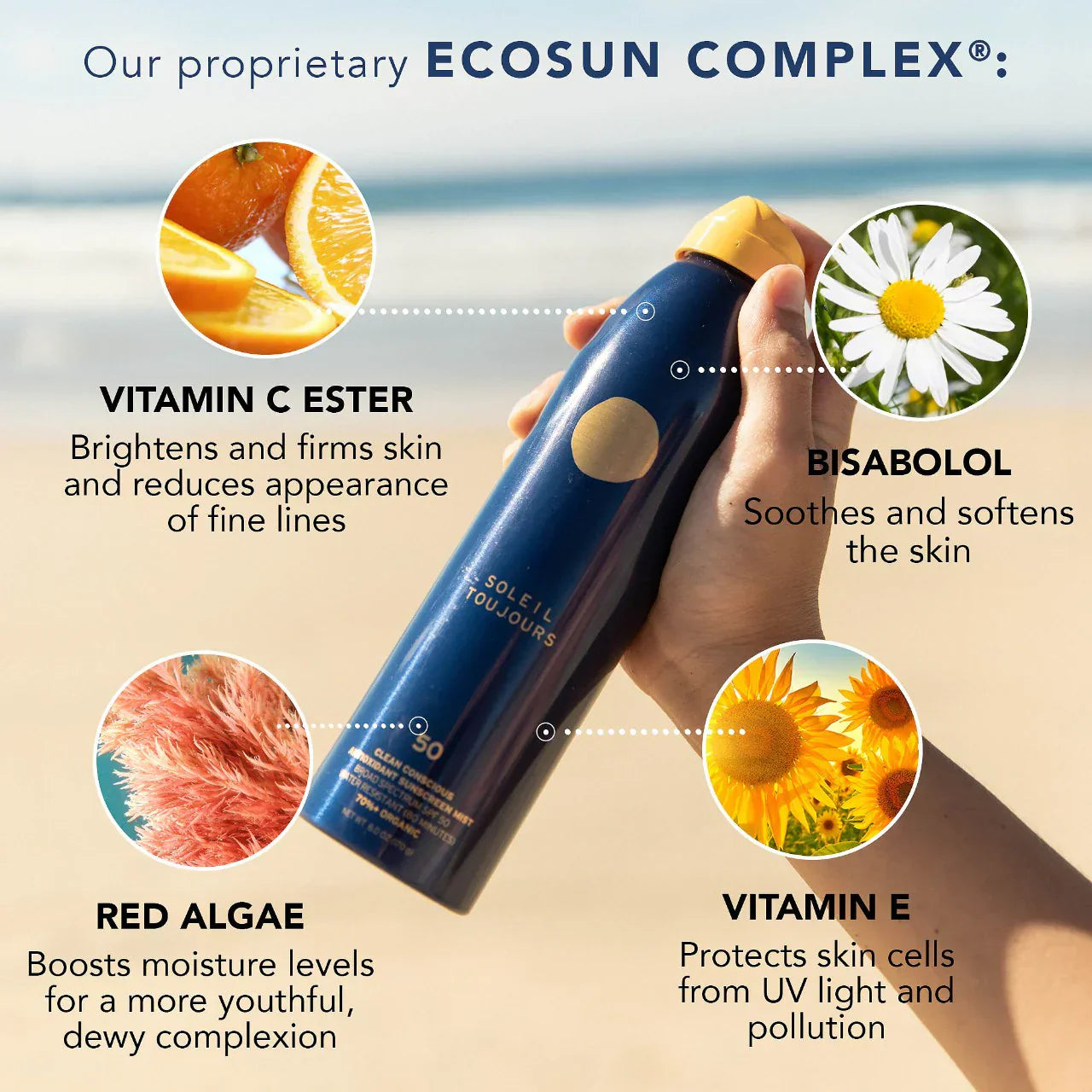 Clean Conscious Body Sunscreen Mist with Vitamin C SPF 30-50