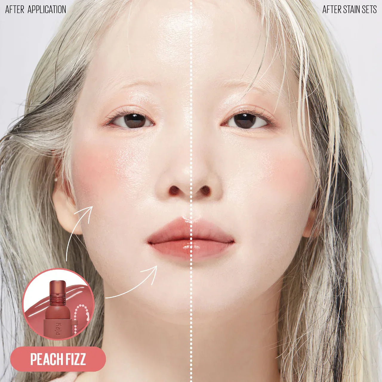 Jelly Charm Glazed Lip Stain & Blush With Keychain