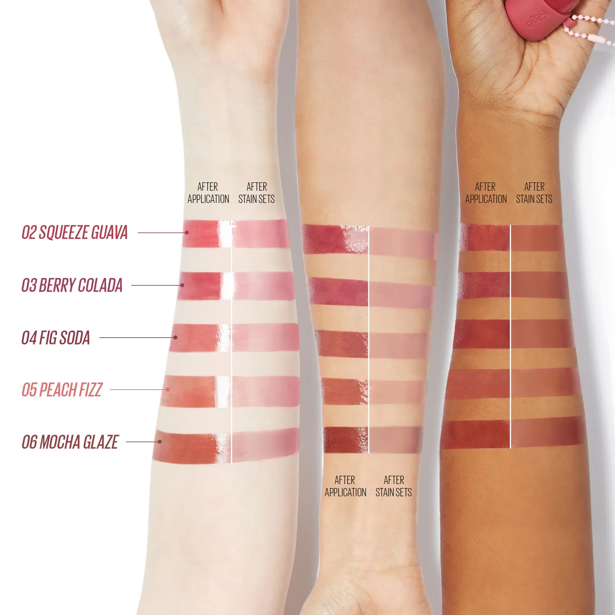 Jelly Charm Glazed Lip Stain & Blush With Keychain