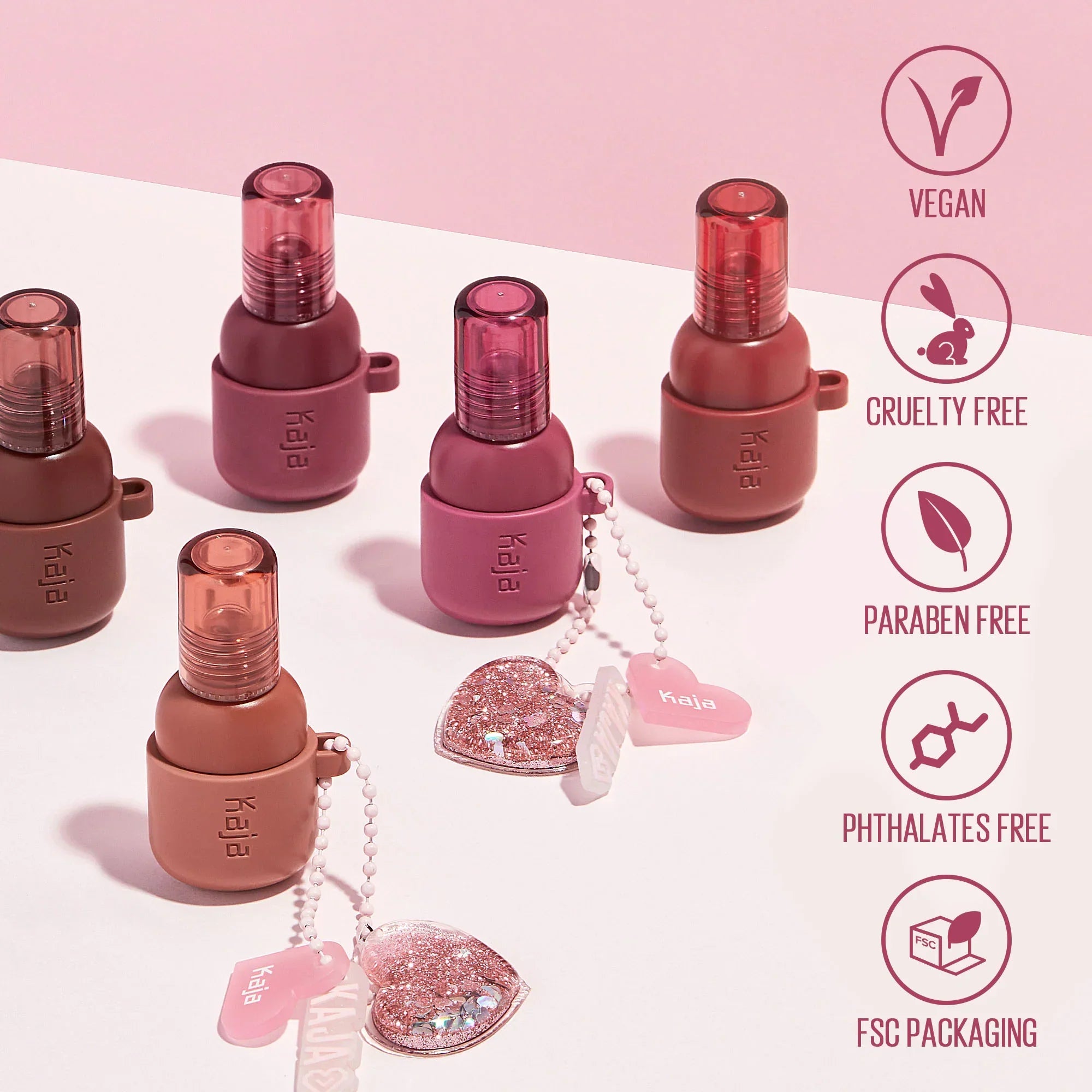 Jelly Charm Glazed Lip Stain & Blush With Keychain