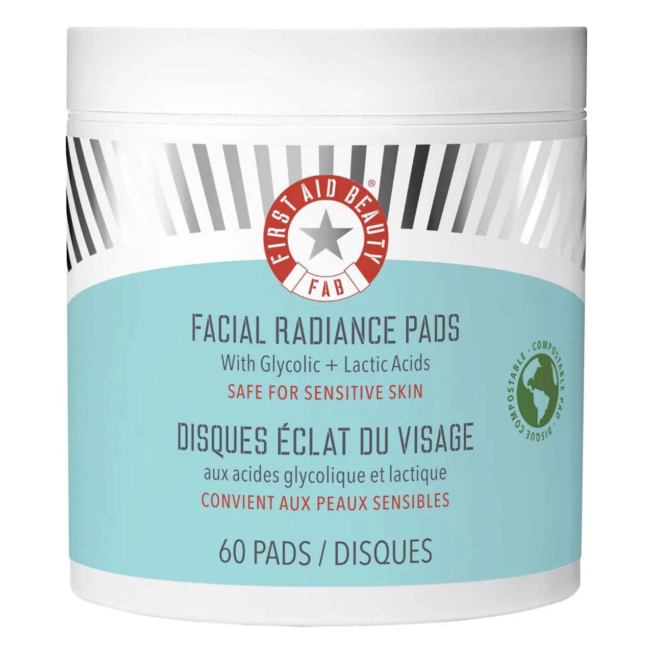 Facial Radiance Pads with Glycolic + Lactic Acids – Exfoliating Pads with AHA