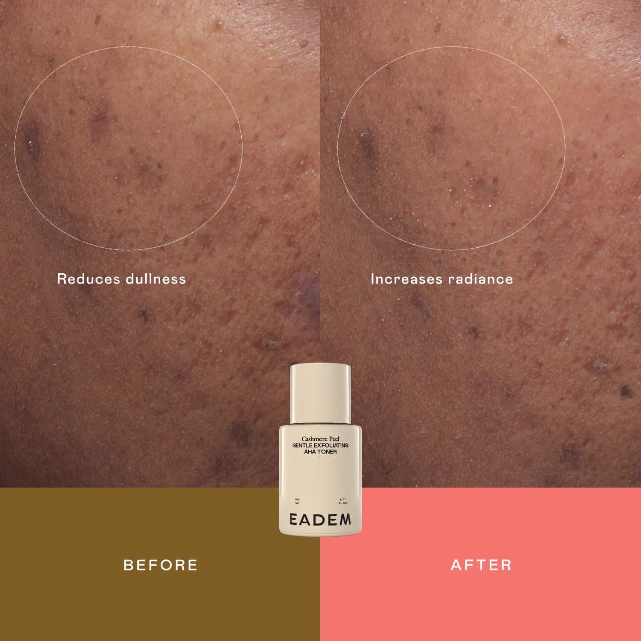 Cashmere Peel Gentle AHA + PHA Exfoliating Toner with 9% Lactic, Azelaic, Tranexamic Acids