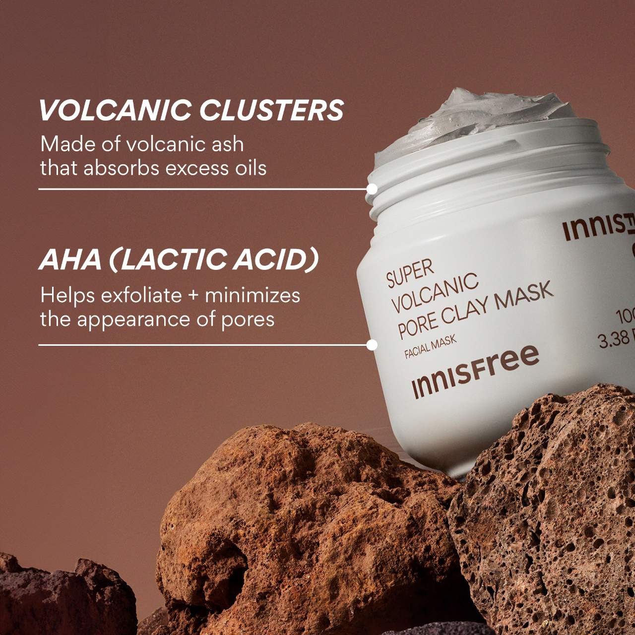 Super Volcanic AHA Pore Clearing Clay Mask