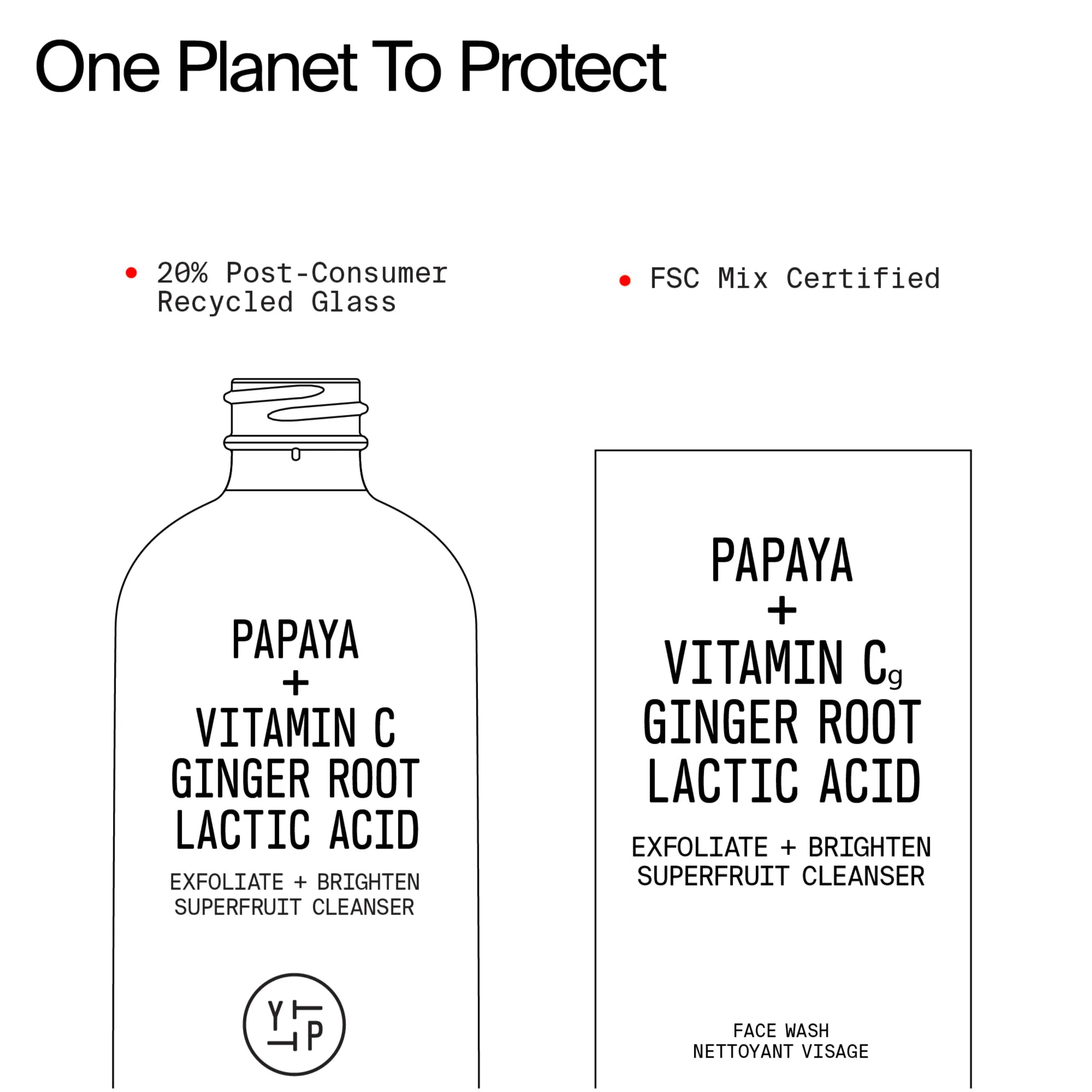 Superfruit Gentle Exfoliating Cleanser with Vitamin C + Papaya