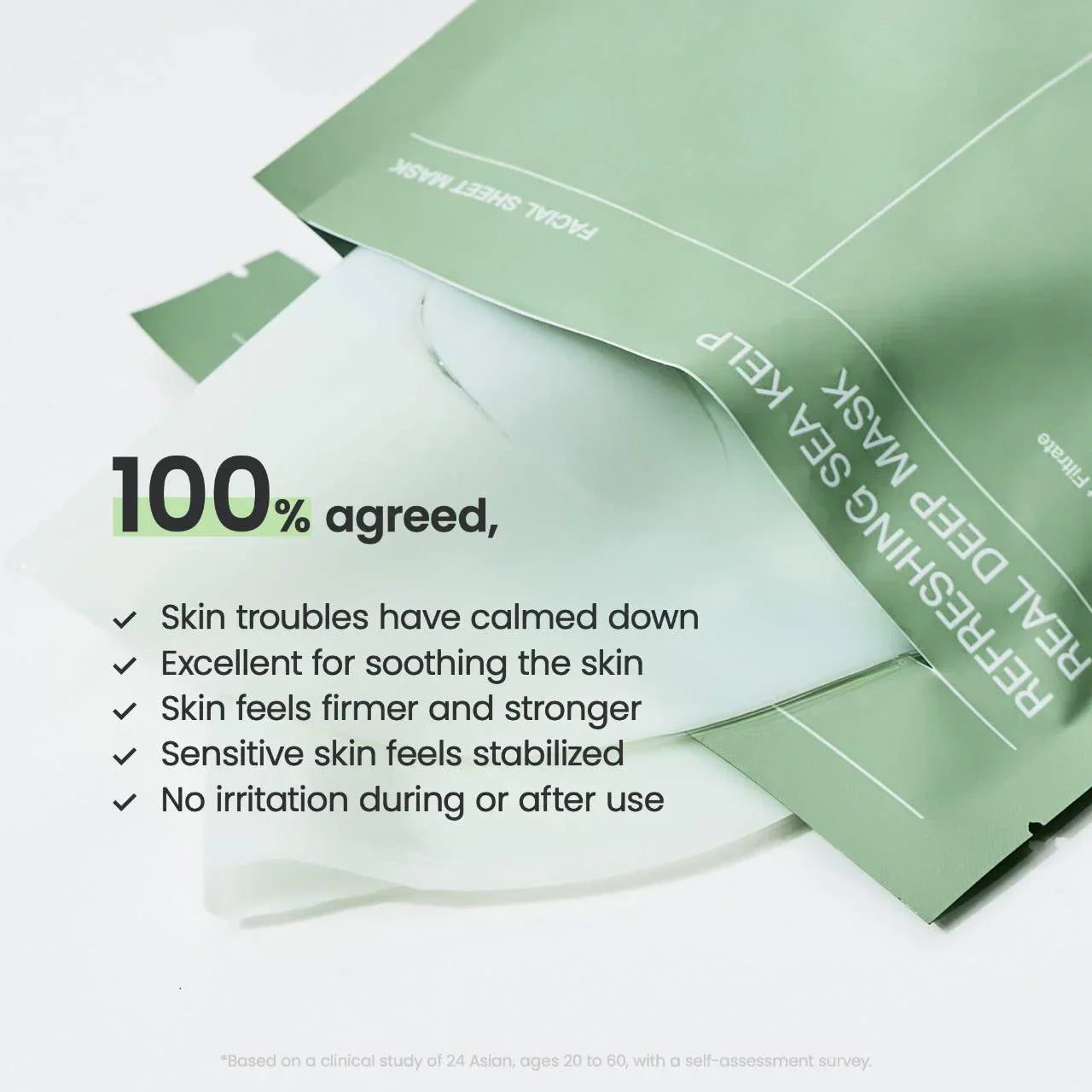 Refreshing Sea Kelp Real Deep Mask - 4 pack for Calming & Sebum Control