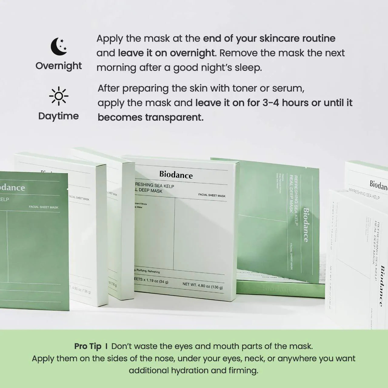 Refreshing Sea Kelp Real Deep Mask - 4 pack for Calming & Sebum Control