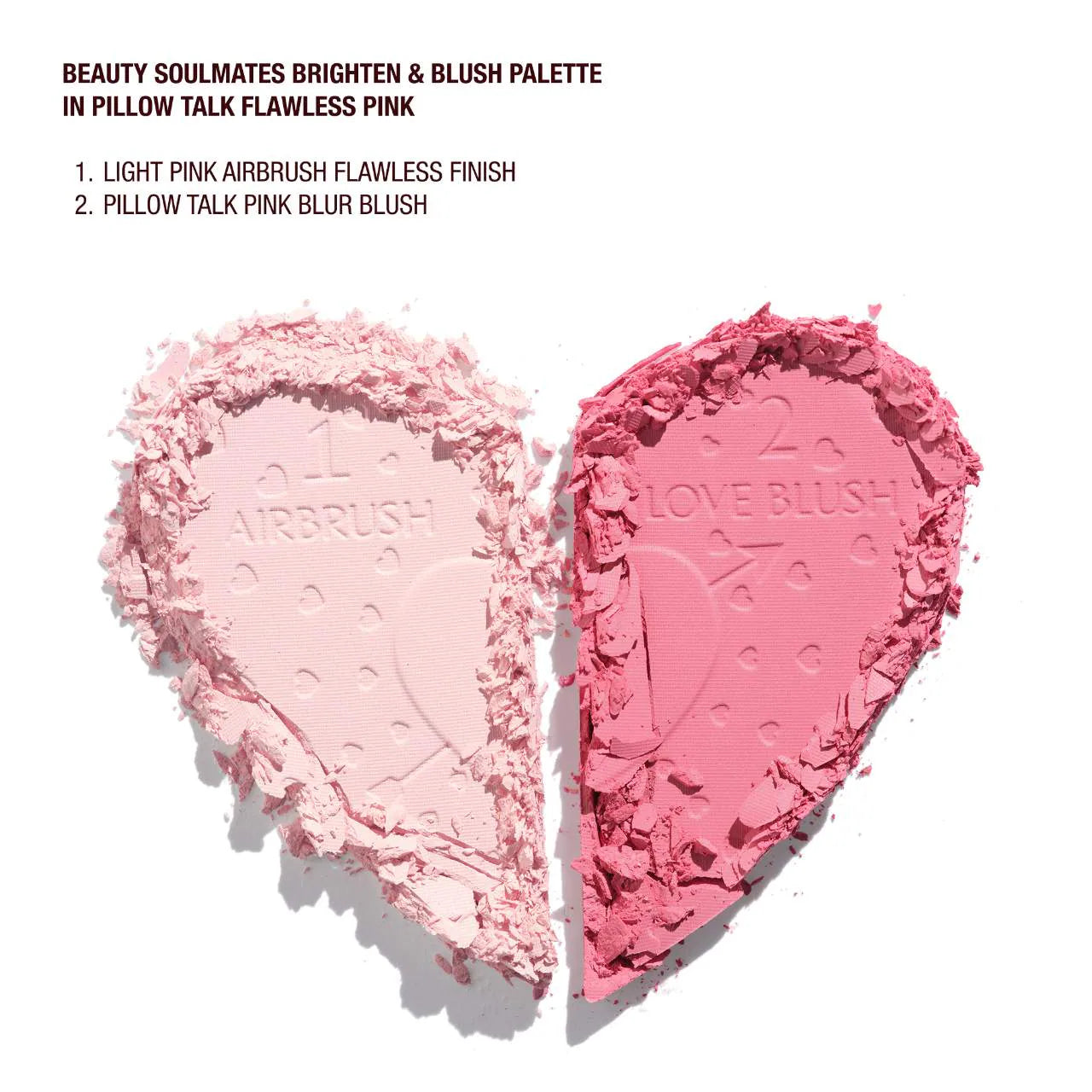 Pillow Talk Beauty Soulmates Airbrush Flawless Finish Brightening and Blush Powder Palette