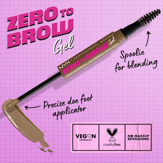 Zero-to-Brow Long-Wear Eyebrow Gel